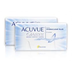 Acuvue OASYS z HYDRACLEAR PLUS 2 x 6 BC: 8.4 mm - 6 szt. dwutygodniowe